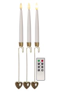 FLAMME Julgransbelysning 8-Pack Batteri 31cm Varmvit/Vit