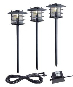 POPPY Pollare 3p 50cm LED, Trafo, Kabel - Antracitgrå 12V IP44