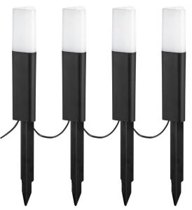 LEON Trädgårdsbelysning 4-Set 23cm Svart