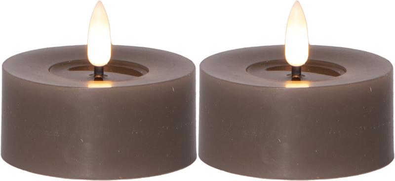 FLAMME FLOW LED-Värmeljus 2-pack 7cm Mullvad