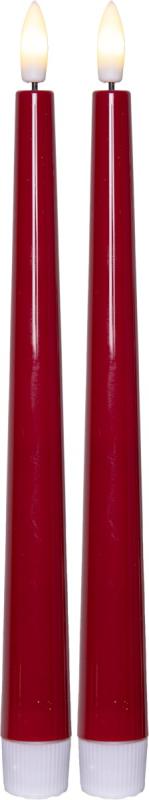 FLAMME CANDY Antikljus 2-pack 26cm Röd