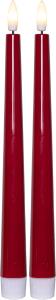 FLAMME CANDY Antikljus 2-pack 26cm Röd