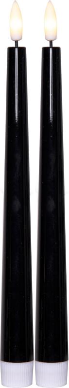 FLAMME CANDY Antikljus 2-pack 26cm Svart