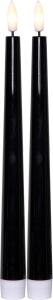 FLAMME CANDY Antikljus 2-pack 26cm Svart