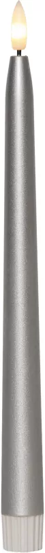 FLAMME METAL Antikljus 2-pack 28,5cm Silver