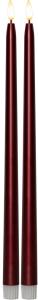 FLAMME METAL Antikljus 2-pack 39cm Röd