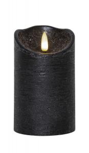 FLAMME RUSTIC LED-Blockljus 12,5cm Svart