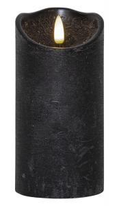 FLAMME RUSTIC LED-Blockljus 15cm Svart