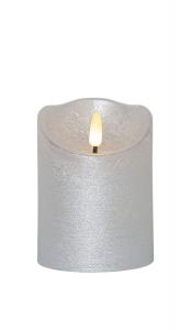 FLAMME RUSTIC LED-Blockljus 10cm Silver