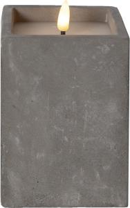 FLAMME CEM LED-Blockljus Batteri 14,5cm Grå