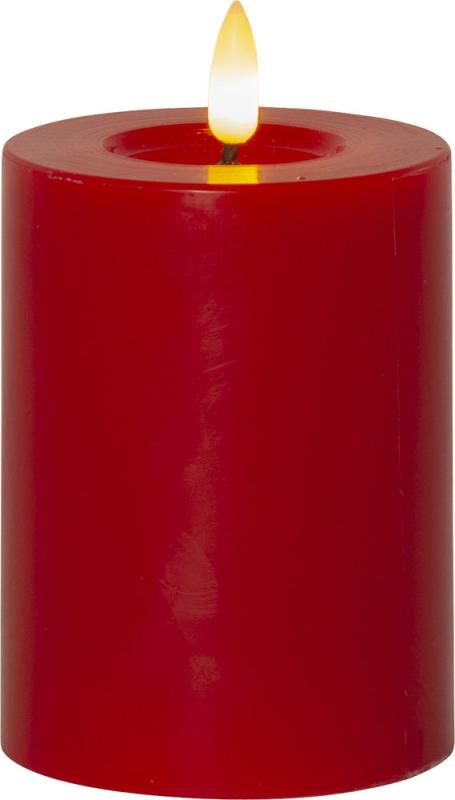 FLAMME FLOW LED-Blockljus 12,5cm Röd