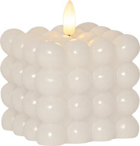 FLAMME DOT LED-Blockljus Batteri 9,5cm Vit