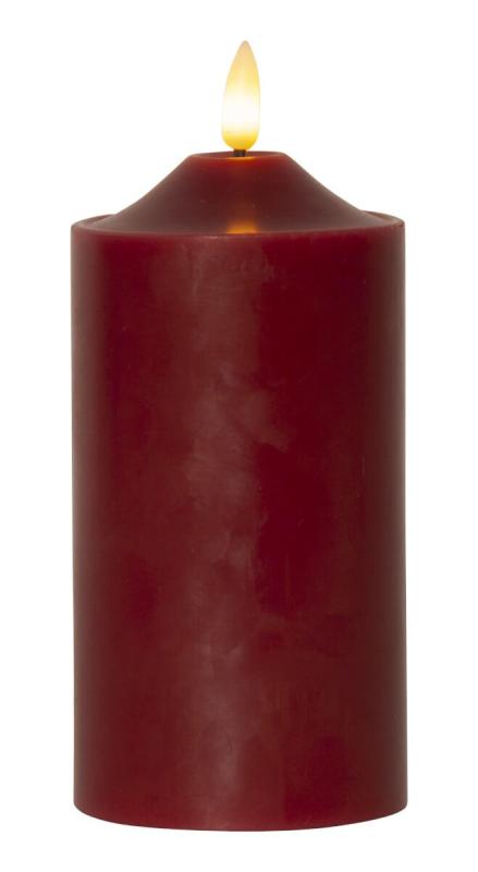 FLAMME LED-Blockljus 17cm Röd