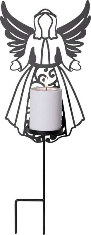 FLAMME DECO LED Gravljus 48cm Svart