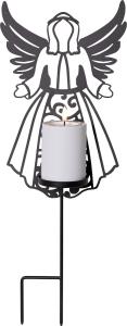 FLAMME DECO LED Gravljus 48cm Svart