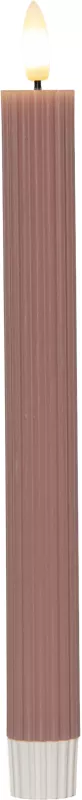 FLAMME STRIPE LED-Antikljus 2-pack 25cm Rosa