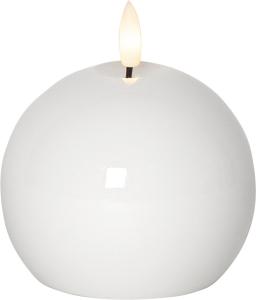 FLAMME SHINE LED Blockljus 11cm Vit