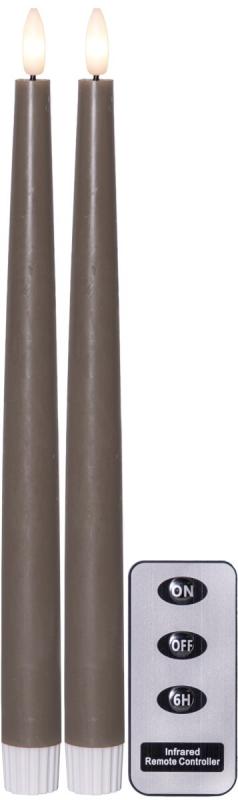 FLAMME SLIM LED-Antikljus 2-pack 28 cm Mullvad