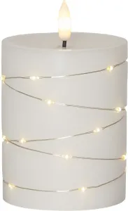 FLAMME DEW LED-Blockljus 12,5cm Vit