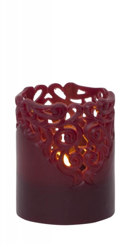 BLOCKLJUS LED Blockljus 10cm Röd