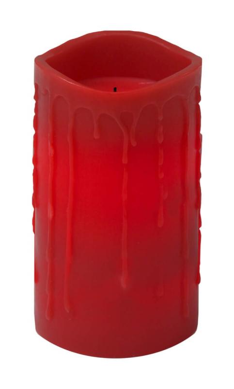 DRIP LED-Blockljus 15cm Röd
