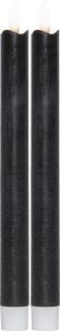 FLAMME LED-Antikljus 2-Pack Batteri 25cm Svart