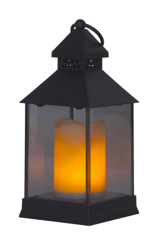 FLAME LANTERN Lykta 25cm IP20 Svart