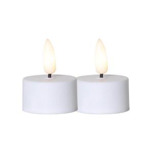 VÄRMELJUS LED-Värmeljus 2-pack 5cm Vit