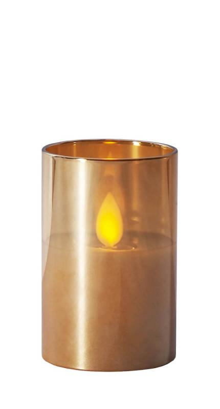 M-TWINKLE LED-Blockljus 7,5cm Amber