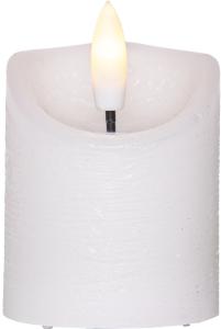 FLAMME RUSTIC 2-PACK LED-Blockljus 7,5cm Vit