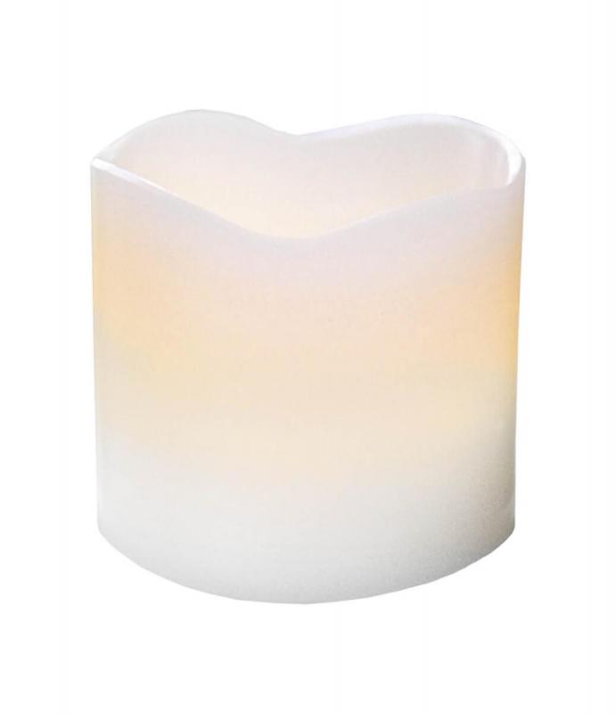 WAVE LED-Blockljus 7cm Vit