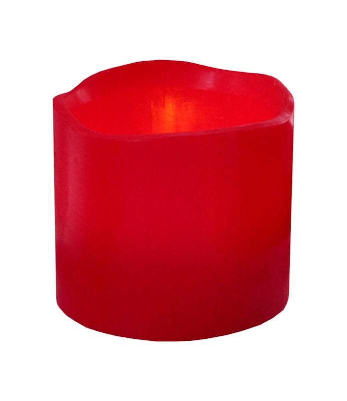 WAVE LED-Blockljus 7cm Röd