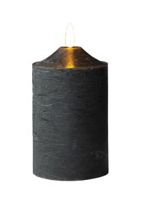 FLAMME LED Blockljus 15cm Svart