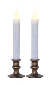 METTE LED Antikljus 2-pack 23cm Brons