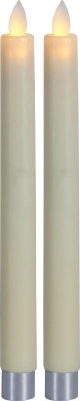 GLIM LED-Antikljus 2-pack 24cm Beige