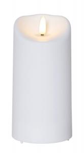 FLAMME LED-Blockljus 15cm Vit