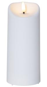 FLAMME LED-Blockljus 18cm Vit