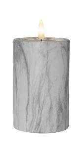 FLAMME MARBLE LED-Blockljus 15cm Grå