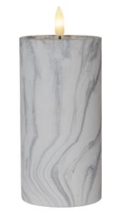 FLAMME MARBLE LED-Blockljus 17,5cm Grå