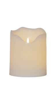 FLAMME GRAND LED-Blockljus 20cm Vit