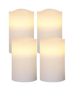 MAY LED-Blockljus 4-pack 12,5cm Vit