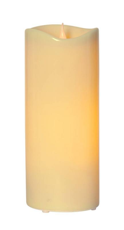 GRANDE LED-Blockljus 31cm Beige