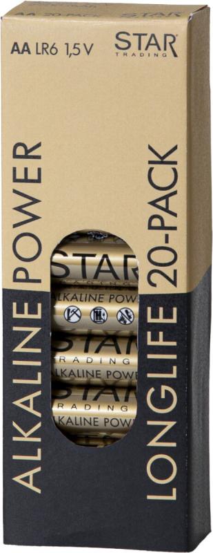 POWER ALKALINE 20-Pack LR6 (AA) 1,5V Batteri