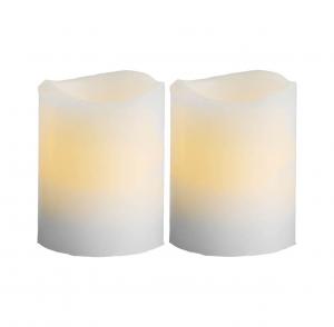 WAVE LED-Blockljus 2-pack 6cm Vit