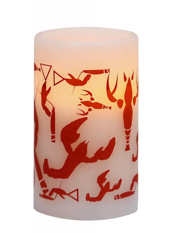 CRAYFISH PARTY LED-Blockljus 12,5cm Vit