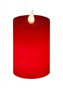 FLAME LED-Blockljus 12cm Röd