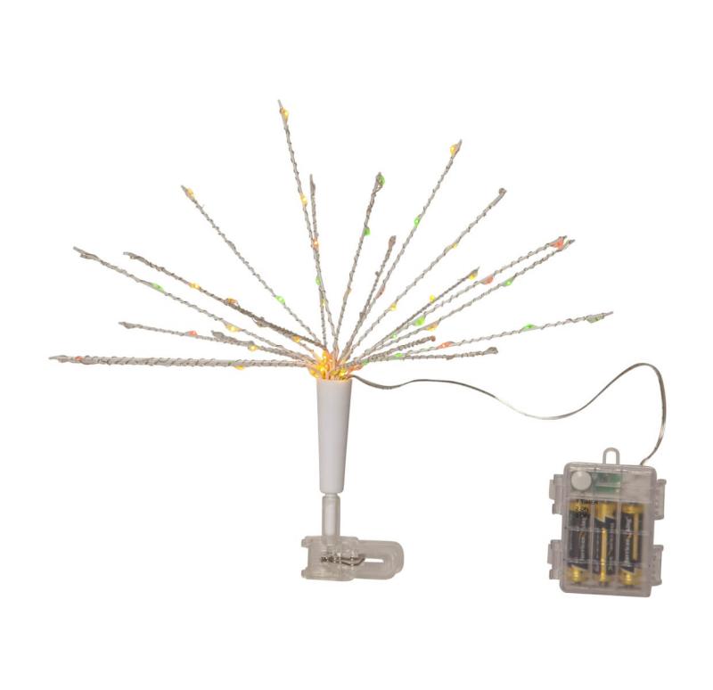 TOPSY Julgransbelysning Toppstjärna Batteri 35cm 100LED Silver