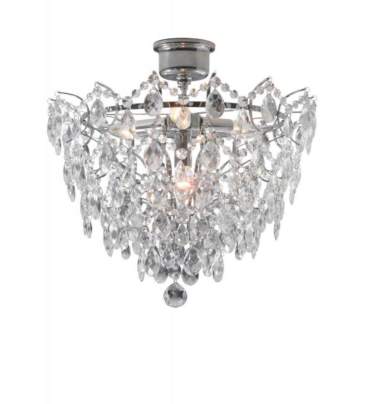 ROSENDAL Plafond 4L 48cm Krom/MC