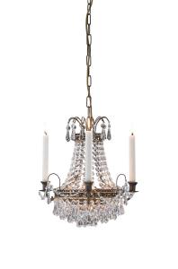 LÄCKÖ Kristallkrona 3L 38cm Antik/Brilliant