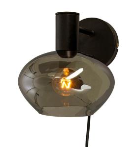 BELL Vägglampa 20cm Svart/Rökgrå